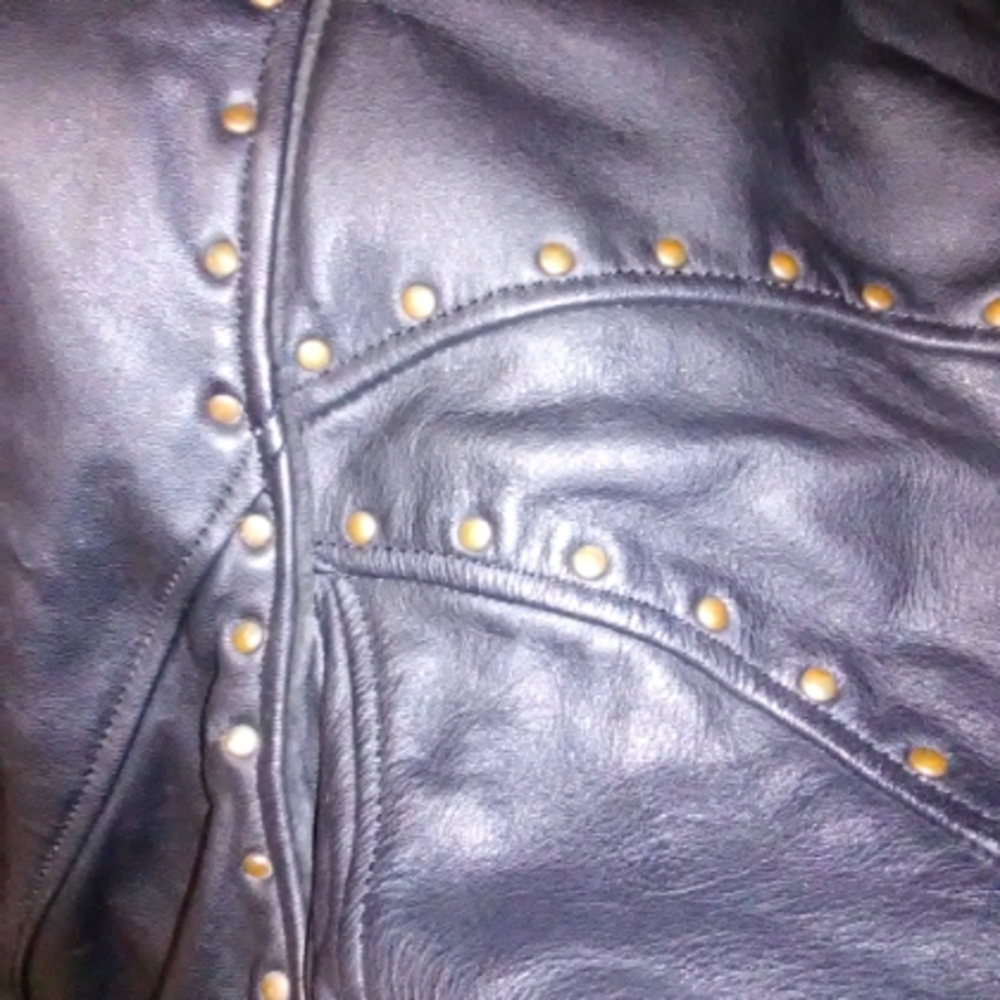 American legend black leather women's coat